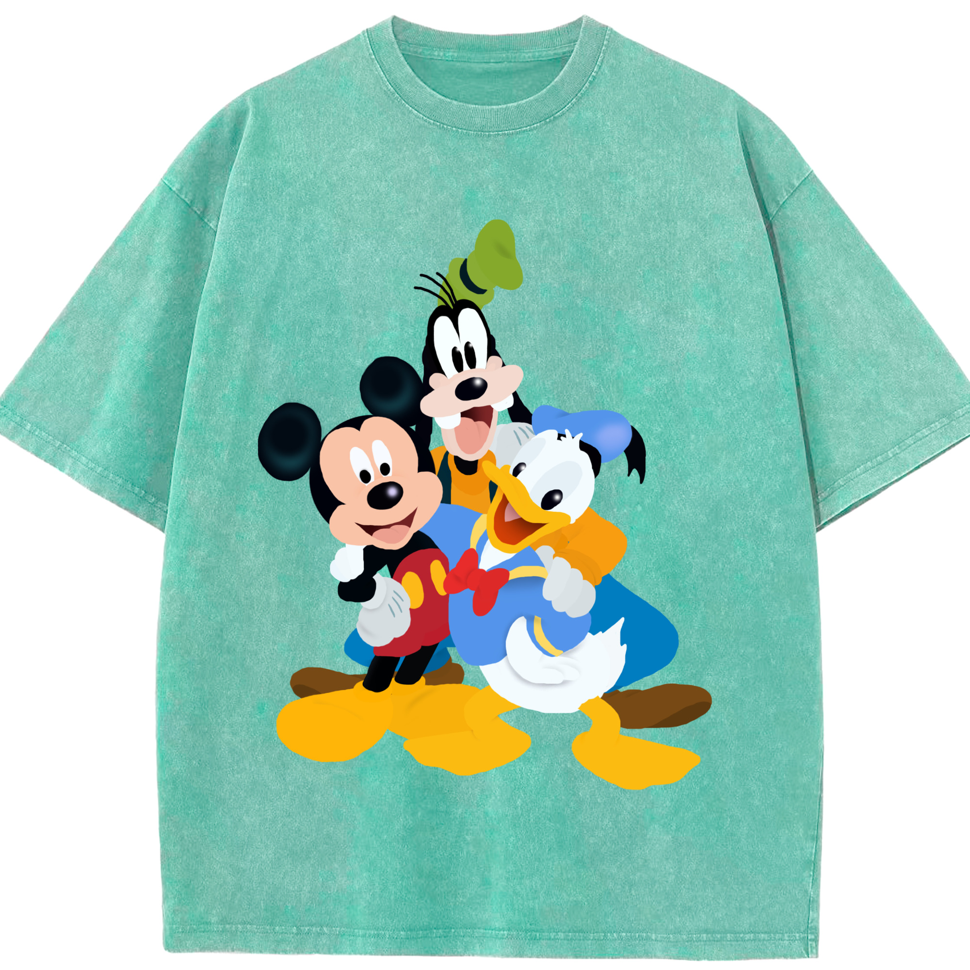 （画像用） ミッキーマウス Mickey Mouse 綿100% ヴィンテージ風 半袖Tシャツ（フロントプリント）